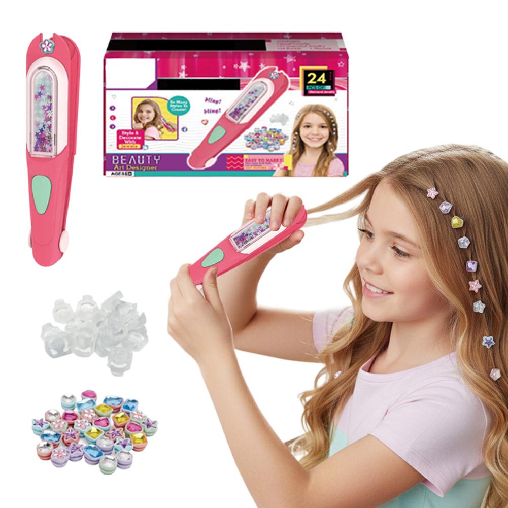 Diy Electronics Starter Kit - Automatisches Haarflecht-Set für Mädchen, Haar-Twist-Maschine, Haar-Edelstein-Stempel-Set,