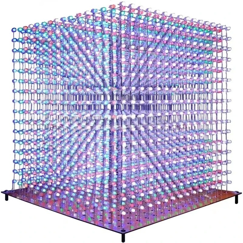 Diy Electronics - 3 D16mini Lichtwürfel-Kit 16x16x16 Elektronische DIY-Produktionsteile