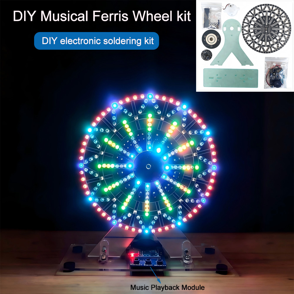 Useful Diy Electronics - DIY Elektronik-Bausätze: LED-beleuchtetes Musik-Riesenrad zum Selberlöten