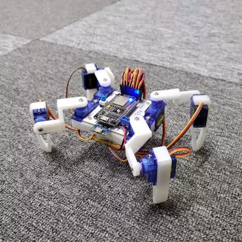 Diy Electronics Stores - Everbright Store Vierbeiniger Spinnen-Bionik-Roboter Programmierbares Maker-Elektronik-Baustein-Set