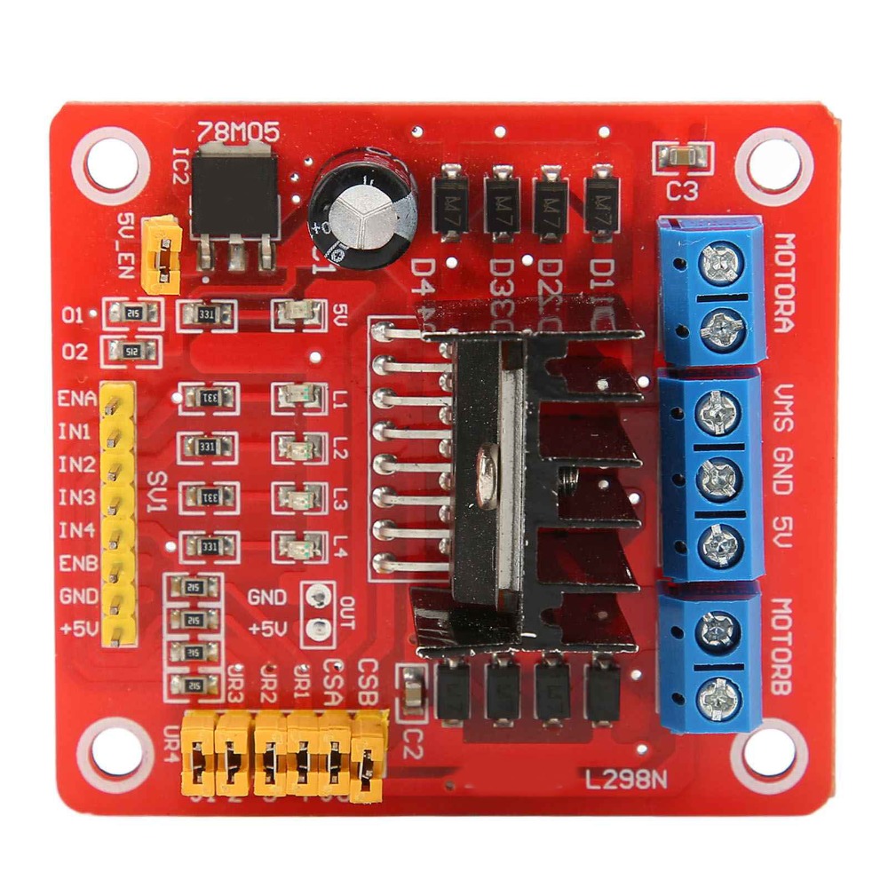 L298N Motor Driver - L298N Schrittmotor-Treibermodul 5V-35V 2A Dual H-Brücken-Motortreiber